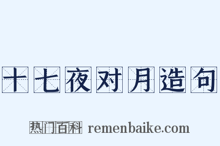 十七夜对月造句是什么意思的图片